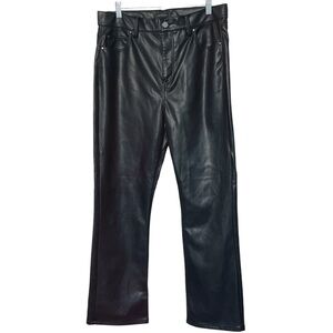 Ann Taylor Faux Leather Jeans Size 10 Black Vegan Leather Whimsigoth Wit…